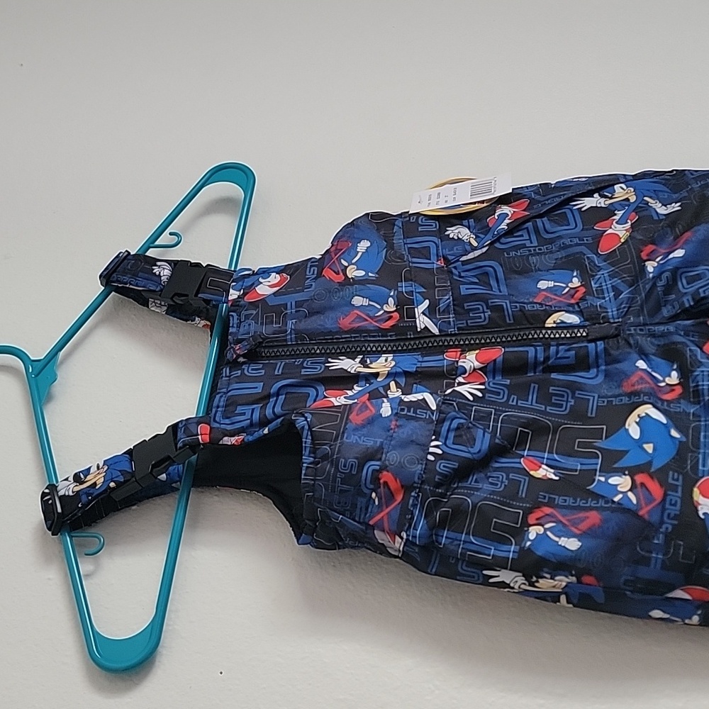 2T Sonic the Hedgehog Snowpants Bibs